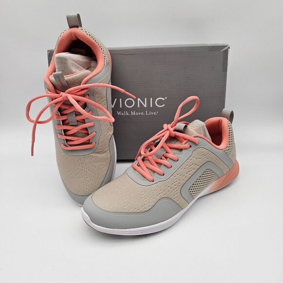 Vionic Agile JoJo Ombre Comfort Sneakers Grey Peach  Womens Sz 8.5 NIB - Picture 1 of 7